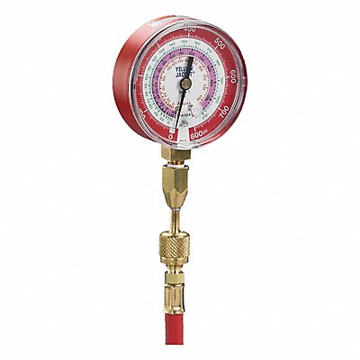 YELLOW JACKET 40344 Red Pressure 800 psi w/ QC/Hose
