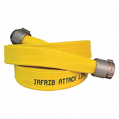 JAFRIB G50H15RY50NB Fire Hose 50 ft Yellow Rubber