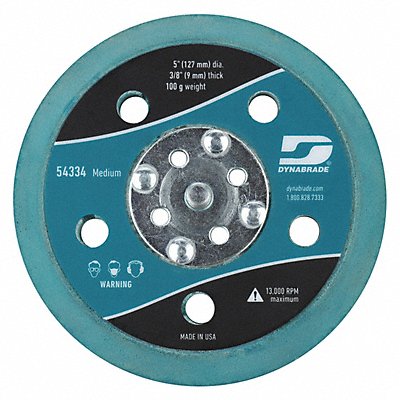 DYNABRADE 54334 Disc Backup Pad 5 Dia Max 13 000 RPM