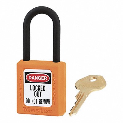 MASTER LOCK 406KAORJ4XX0005 Lockout Padlock KA Orange 1-3/4 H