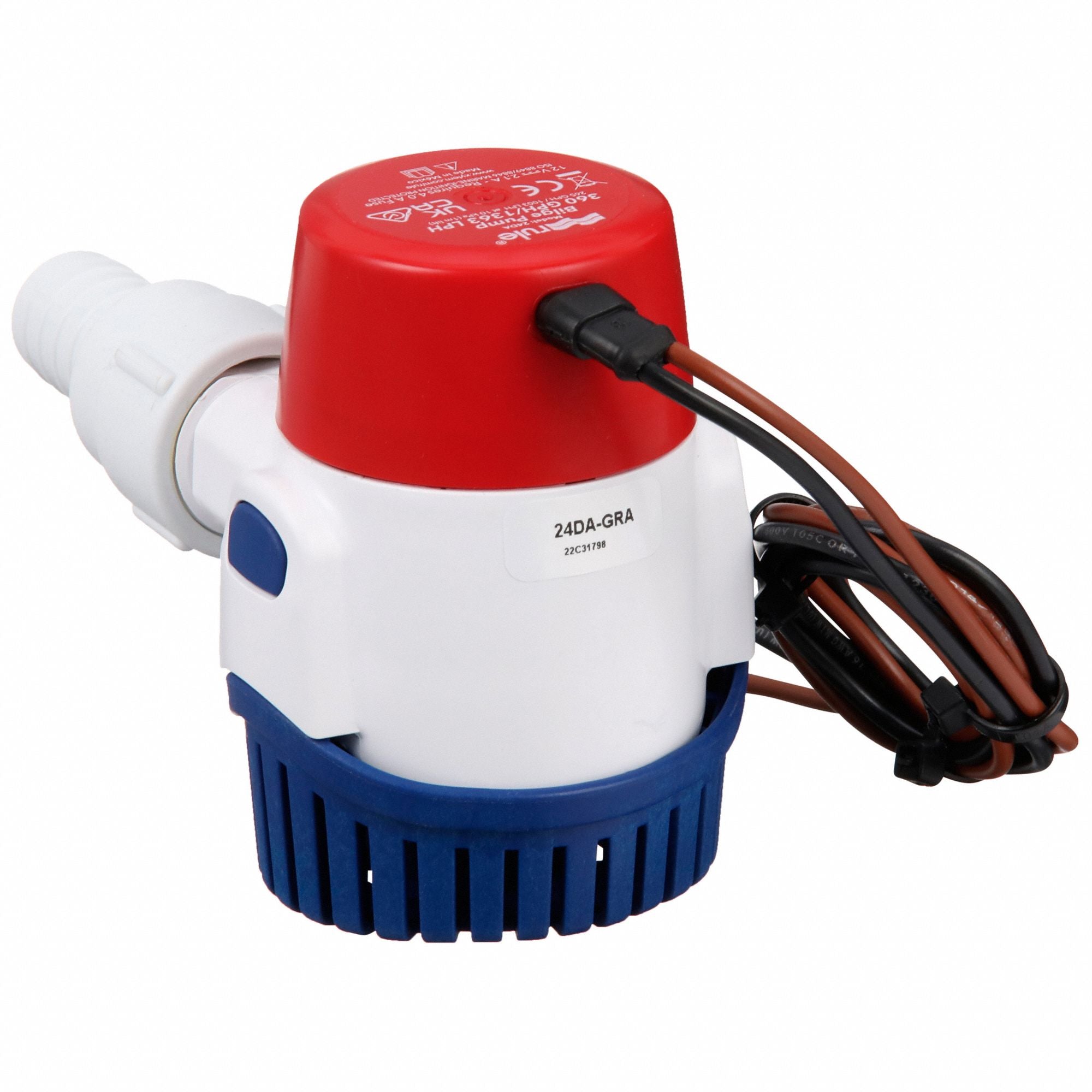 RULE 24DA Bilge Pump ABS Nylon SS 12VDC 3/4 NPS