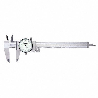 INSIZE 13116 Dial Caliper 0-6 Range White 1-1/2 Jaw D