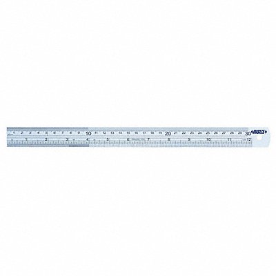 INSIZE 71103001 Steel Rule SS 12 L Unfinished 1-3/16 W