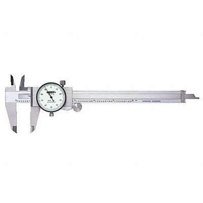 INSIZE 13118CAL Dial Caliper 0-8 Range 1-1/2 Jaw D SS