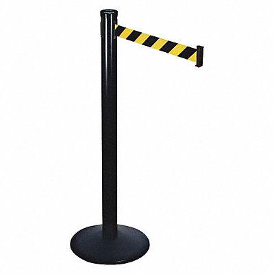 RETRACTA-BELT 301BABYD Belt Barrier Black/Yellow Sloped