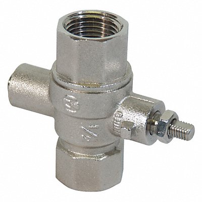 BRADLEY S27328 Ball Valve Stainless Steel 1/2 in.