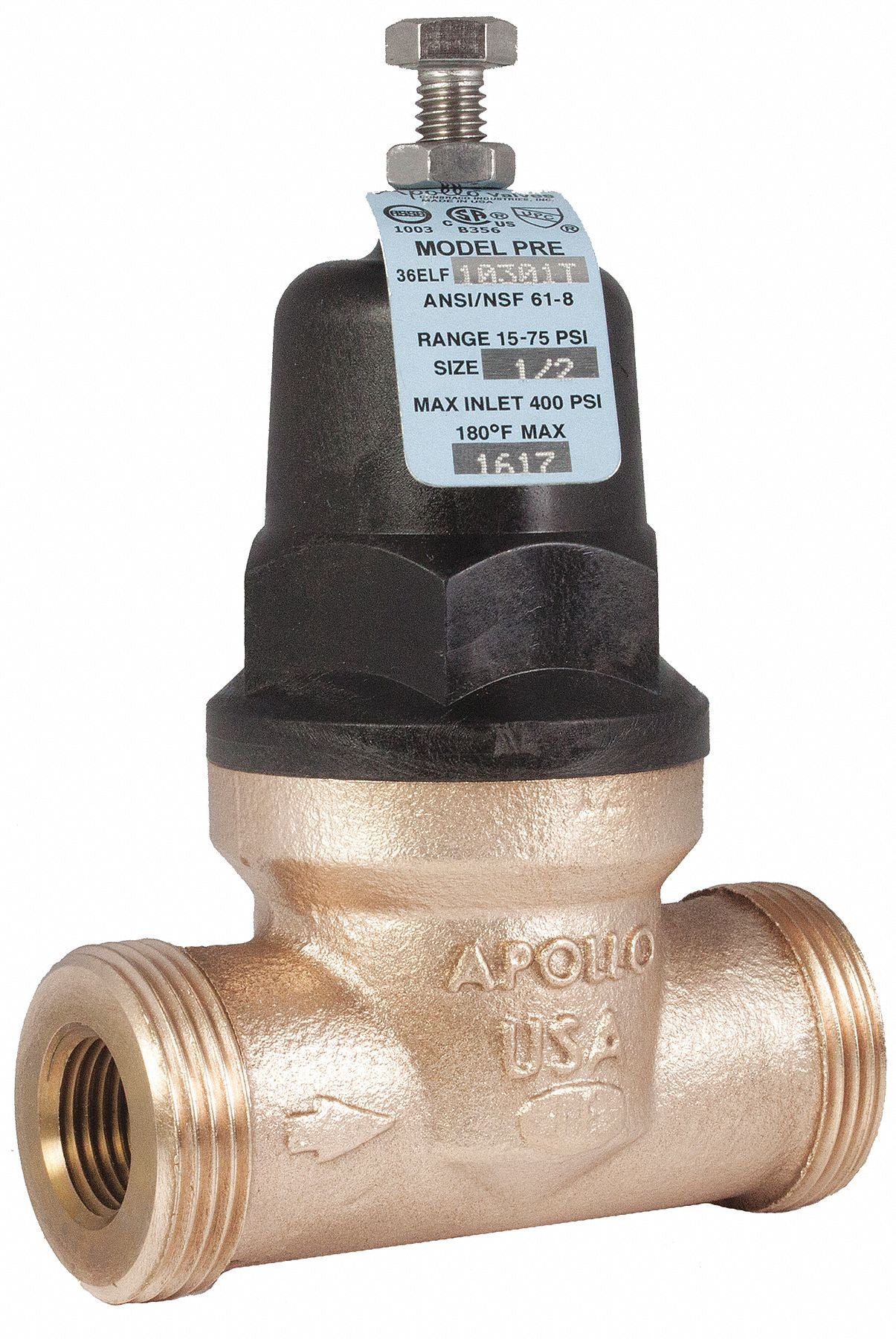 APOLLO 36ELF10301T Water Pressure Reducing Valve 1/2 in