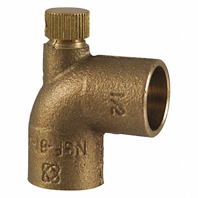 NIBCO 705DLF1 Vent Elbow LL Cast Bronze 1 Tube CxC