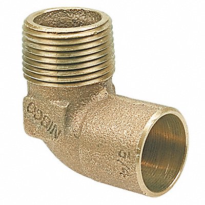 NIBCO 7074RLF12X34 Reducing Elbow 90 Deg LL Cast Bronze 1/2