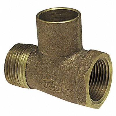 NIBCO 71034LF34 Tee LL Cast Bronze 3/4 Tube FNPTxMNPTxC