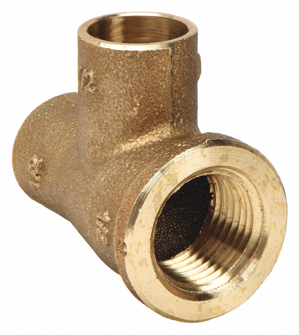 NIBCO 714LF1 Tee LL Cast Bronze 1 Tube CxFNPTxC