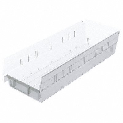 AKRO-MILS 30138SCLAR Shelf Bin Clear Indstr Grd Poly 4 in