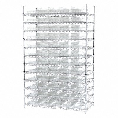 AKRO-MILS AWS244830184SC Bin Shelving 24inx74inx48in Clear