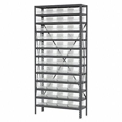AKRO-MILS AS1279150SC Bin Shelving 12inx79inx36in Clear