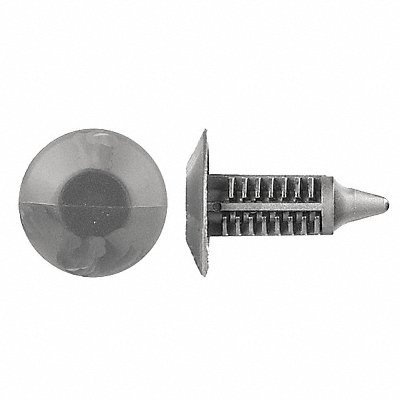 GRAINGER JL33PK Nylon Retainers Black Dome 31/32 L PK25