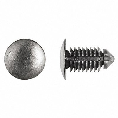 GRAINGER 5643PK Nylon Retainers Black Dome 19.5mm L PK50