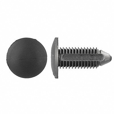 GRAINGER 5648PK Nylon Retainers Black Dome 30mm L PK50