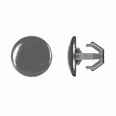 GRAINGER 9262PK Nylon Retainers Black Dome 9mm L PK10
