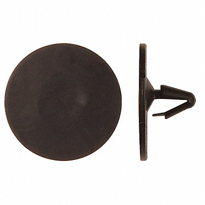 GRAINGER 2167PK Nylon Retainers Black Dome 12.5mm L PK50