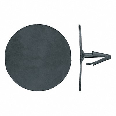 GRAINGER 1573PK Nylon Retainers Black Dome 3/4 L PK50