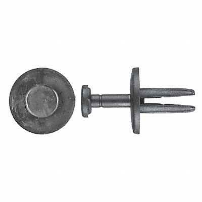 GRAINGER 5675PK Push In Rivet Black Dome 9/16 L PK50