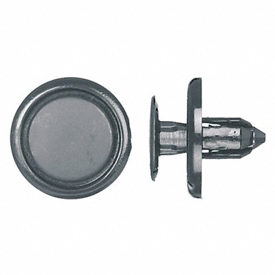 GRAINGER 9465PK Nylon Retainers Black Dome 10mm L PK15
