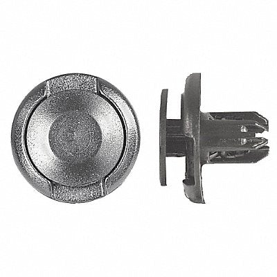 GRAINGER 2128PK Nylon Retainers Black Dome 11mm L PK25