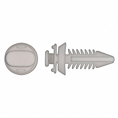 GRAINGER 1646PK Nylon Retainers Natural Dome 21mm L PK50