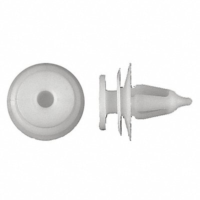 GRAINGER 2063PK Nylon Retainers White Dome 15mm L PK50