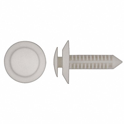 GRAINGER 1742PK Nylon Retainers Natural Dome 1 L PK50
