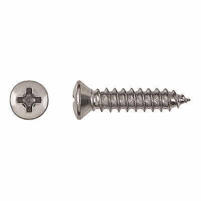 GRAINGER 6401PK Screw Size #8 Chrome 11/16 L PK100