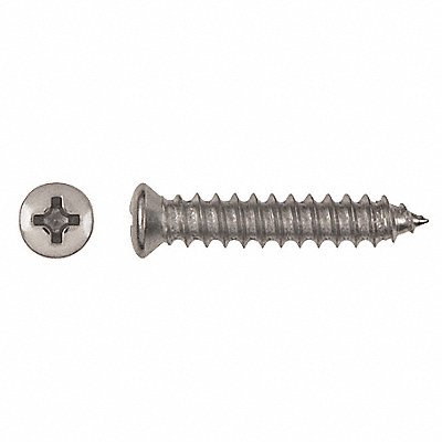 GRAINGER 6406PK Screw Size #10 Chrome 15/16 L PK100