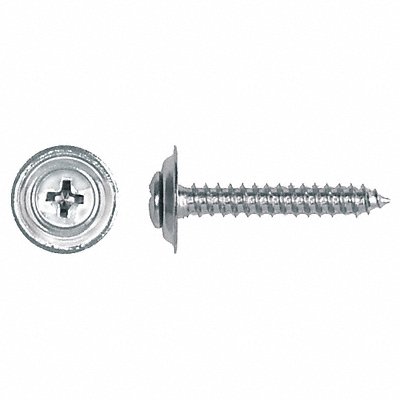 GRAINGER 5761PK Screw Size #8 Chrome 1 L PK100