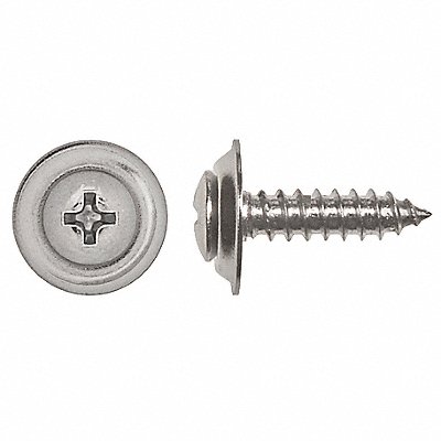 GRAINGER 5762PK Screw Size #10 Chrome 3/4 L PK100