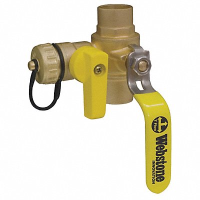 WEBSTONE 50613 Brass w/Drain 3-Way CupxHose 3/4 in