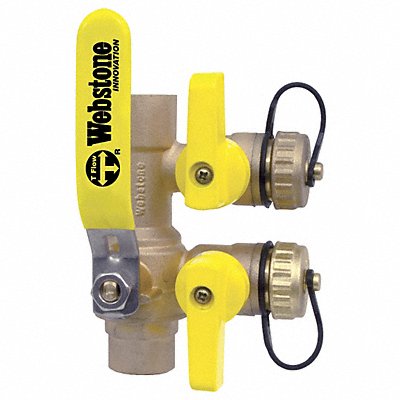WEBSTONE 58613 Purge and Fill Valve 3/4 in Brass