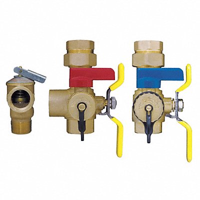 WEBSTONE 44444WPR Tankless Water Heater Valve 1 in Brass