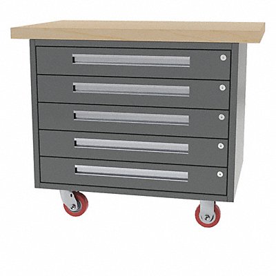 GREENE MANUFACTURING INC. MG250M Mobile Cab Bench Butcher Block 38 W 28 D