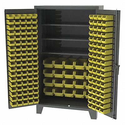 GREENE MANUFACTURING INC. EX7241BS5 Bin Cab 84 x48 x24 Chrcl Grey 162YellowBns