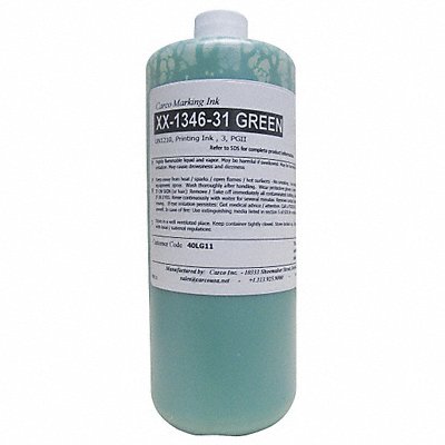 CARCO XX134631GREEN Marking Ink Pigment Green 10 to 15 sec