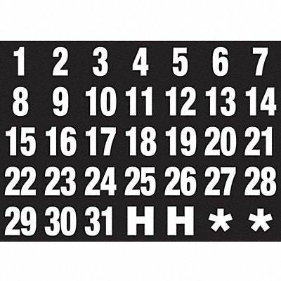 MAGNA VISUAL FH37 Magnetic Heading Numbers 1 in.W x 1 in.H
