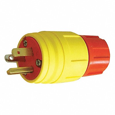 ERICSON 2322PW6PAM WT Locking Plug 20 A Yellow Elastomer 4Blds