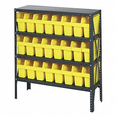 QUANTUM STORAGE SYSTEMS 1239SB801YL G7415 Bin Shelving 12inx39inx36in Yellow