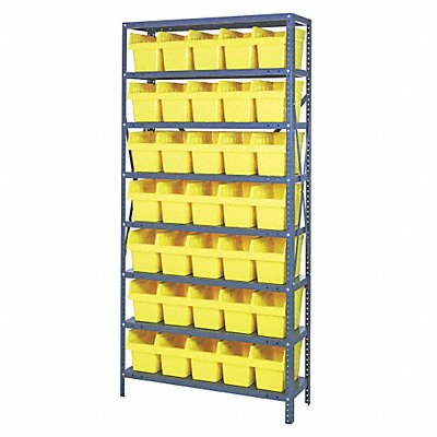 QUANTUM STORAGE SYSTEMS 1875SB804YL G7427 Bin Shelving 18inx75inx36in Yellow