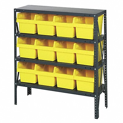 QUANTUM STORAGE SYSTEMS 1839SB808YL G7424 Bin Shelving 18inx39inx36in Yellow