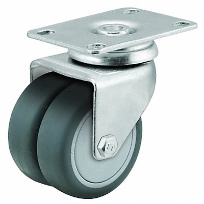 COLSON DW02GRP100SWTP11 Quiet-Roll Medical Plate Castor Swivel