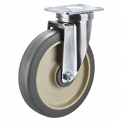 GRAINGER P12SPRP060K12 Standard Plate Castor Swivel 300 lb.