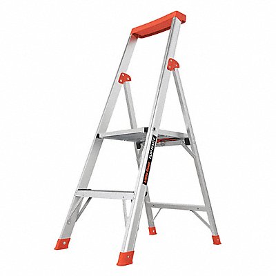 LITTLE GIANT 15272001 Platform Stepladder 4ft Alum 300 lb.