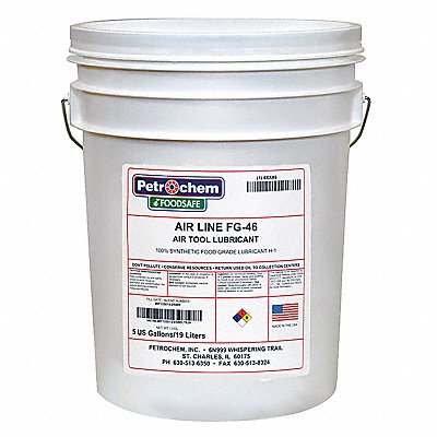PETROCHEM FOODSAFEAIRLINETOOLFG46005 Air Tool Lubricant Synthetic Base 5 gal.