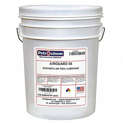 PETROCHEM AIRGUARD68005 Air Tool Lubricant Synthetic Base 5 gal.
